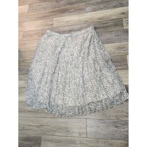 Chaps White with Black Dot Print Maxi Skirt Size 3X
